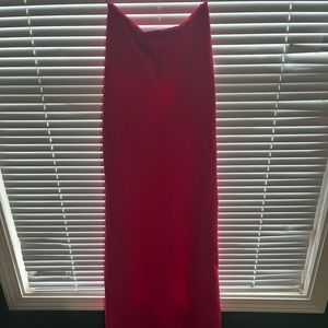 Zara hot pink strapless maxi dress